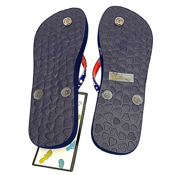 Brighton Skyler Blue Combo Flip Flops Women’s Size 6 Medium New - Picture 5 of 5